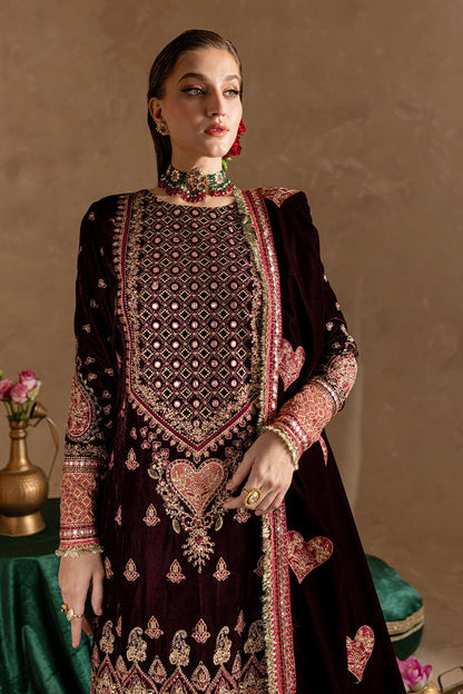 Marjjan | De Rose Velvet | MRV-08 (MEHROON) - House Of Anaya