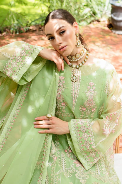 Maryum N Maria | Sorina Luxury Chiffon 23 | Lilly Green (MW23-506) - House Of Anaya