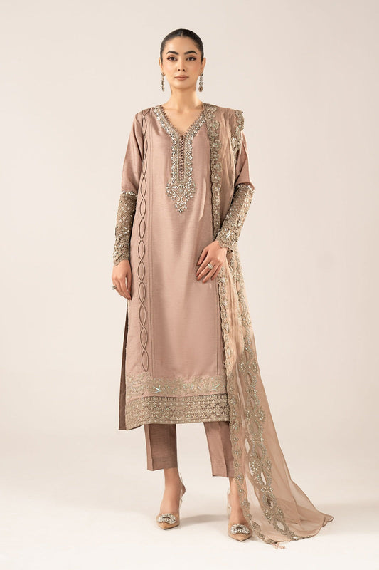Maria B | Eid Collection 26 | 3 Piece Embroidered Raw Silk Suit