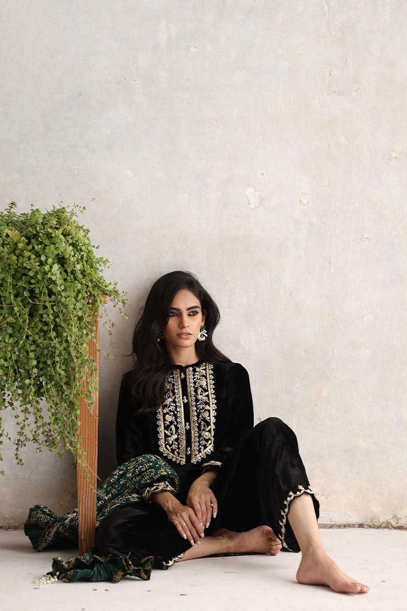 Sana Abbas | Velvet Formals | ZAAI - House Of Anaya