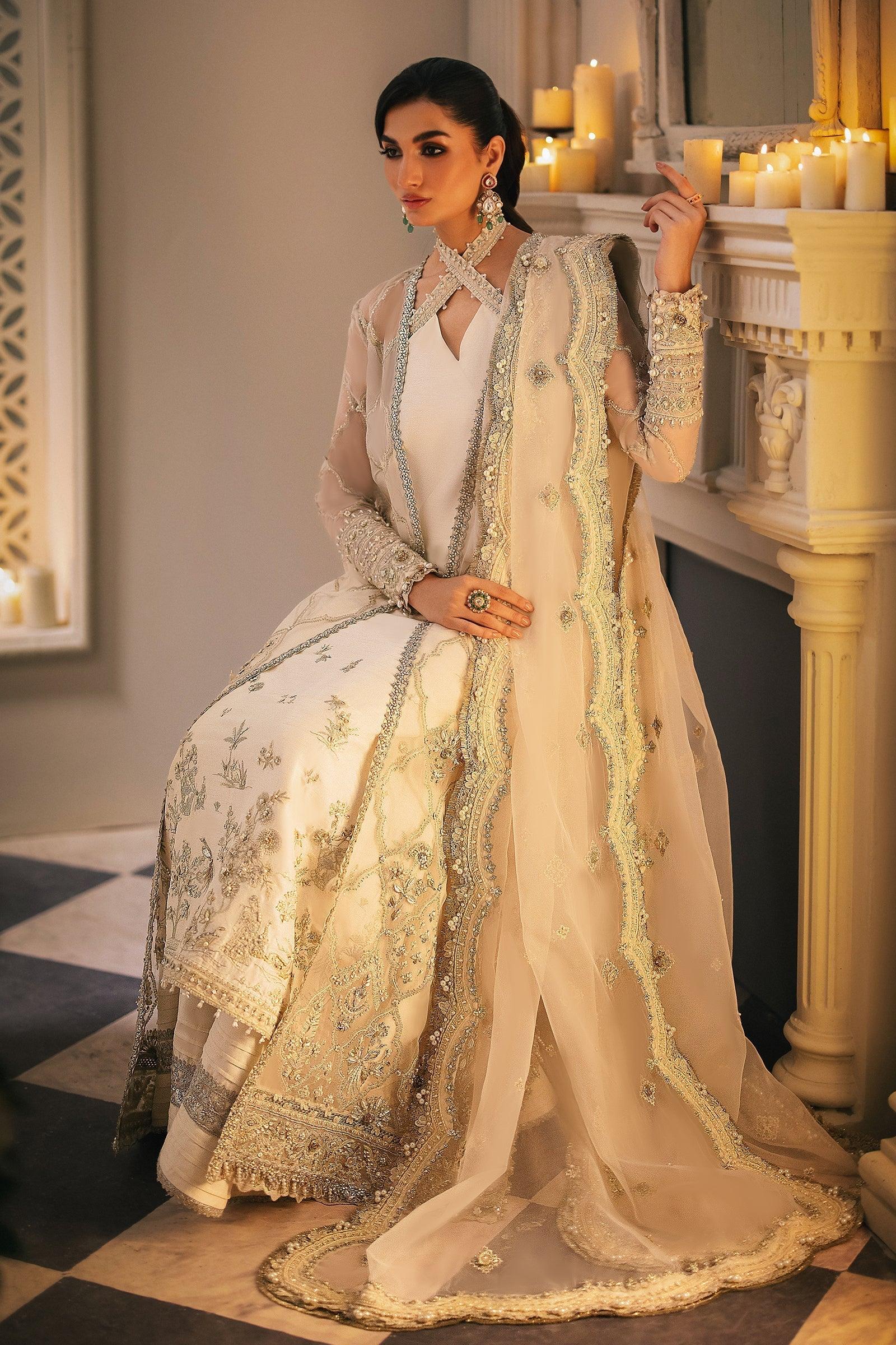 Gossamer by Zaha Embroidered Organza 3Pc Suit ZC24-02 Leiyn - House Of Anaya