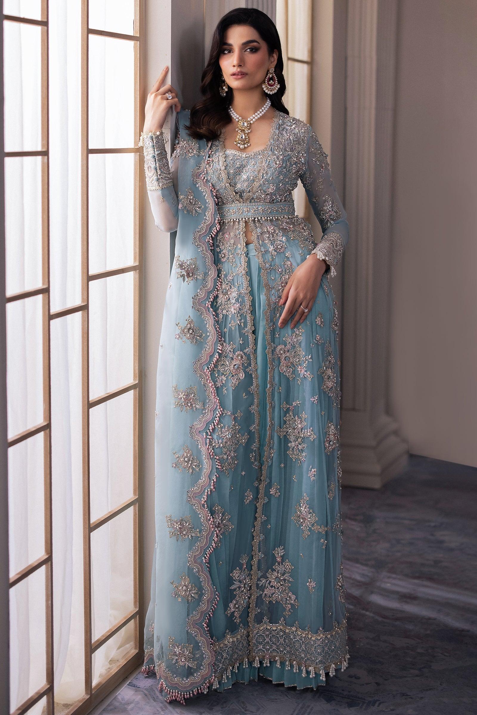 Gossamer by Zaha Embroidered Organza 3Pc Suit ZC24-04 Kiana - House Of Anaya