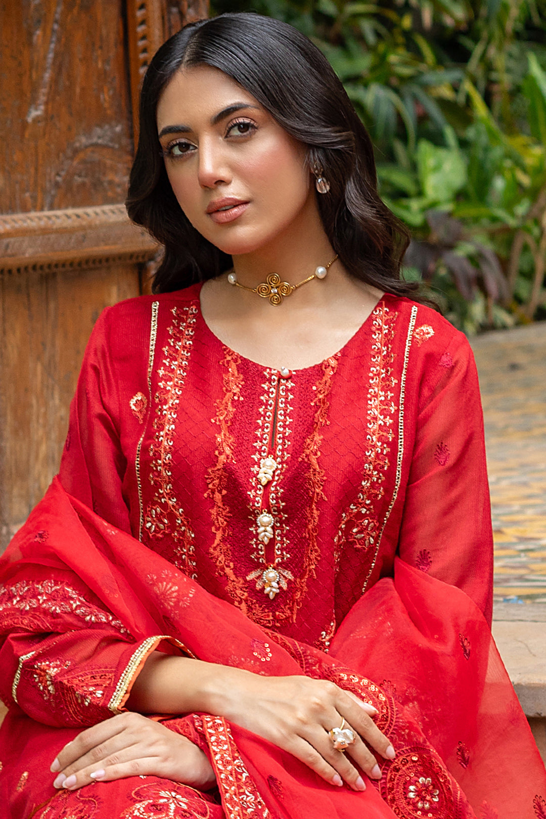 Zellbury | Summer Pret | Embroidered Kurta Dupatta Trouser - 3222 - Libasekhas
