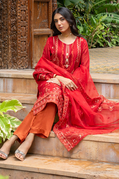 Zellbury | Summer Pret | Embroidered Kurta Dupatta Trouser - 3222 - Libasekhas