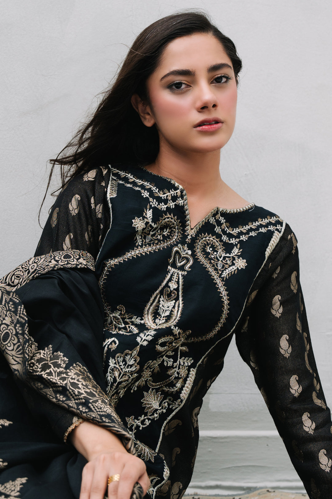 Zellbury | Summer Pret | Embroidered Kurta Dupatta Trouser - 3256 - Libasekhas