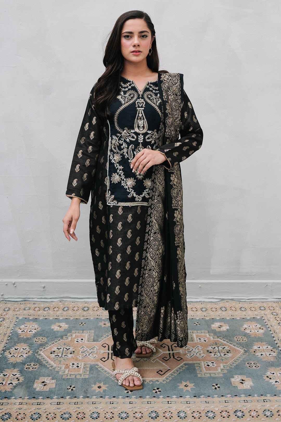 Zellbury | Summer Pret | Embroidered Kurta Dupatta Trouser - 3256 - Libasekhas