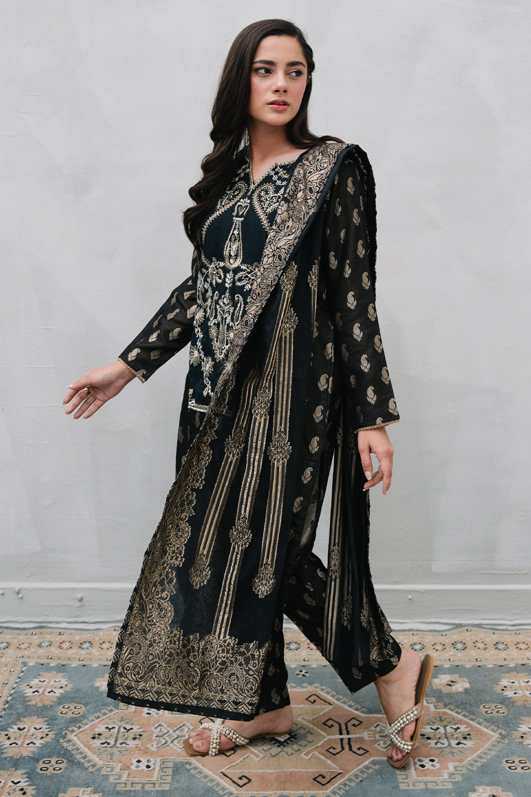 Zellbury | Summer Pret | Embroidered Kurta Dupatta Trouser - 3256 - Libasekhas