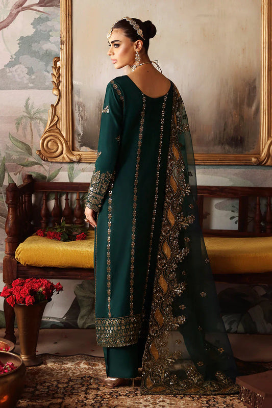 Shagna Premium Embroidered Raw Silk 3Pc Suit S-03 Zaib