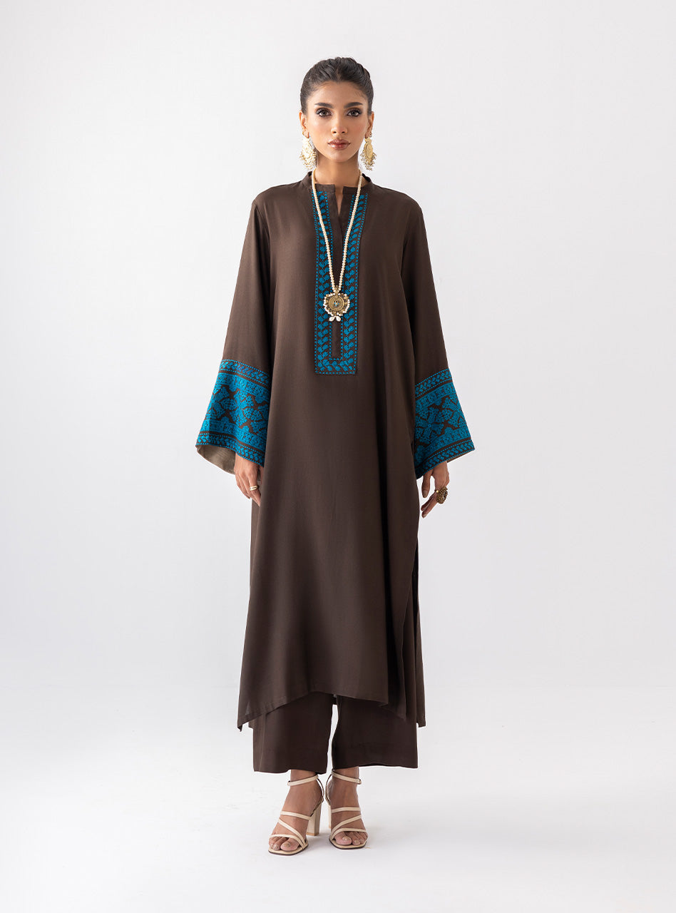 Zainab Chottani | Aara Casual Pret | Dark Chrome - House Of Anaya
