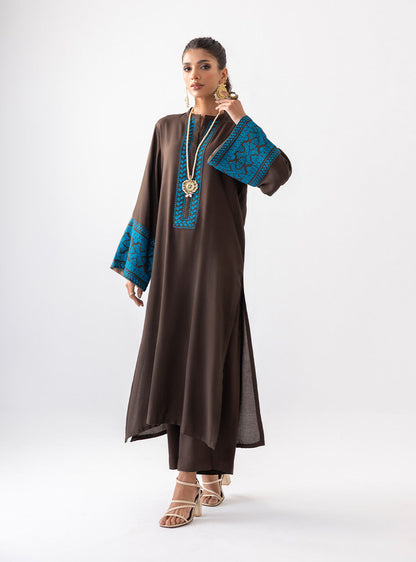 Zainab Chottani | Aara Casual Pret | Dark Chrome - House Of Anaya