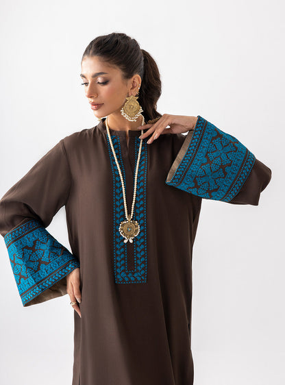 Zainab Chottani | Aara Casual Pret | Dark Chrome - House Of Anaya