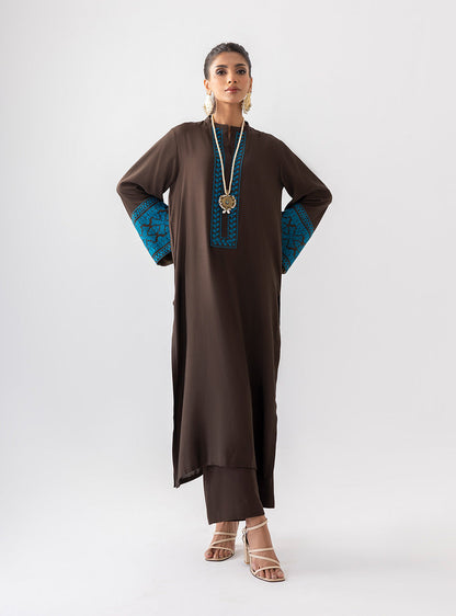 Zainab Chottani | Aara Casual Pret | Dark Chrome - House Of Anaya