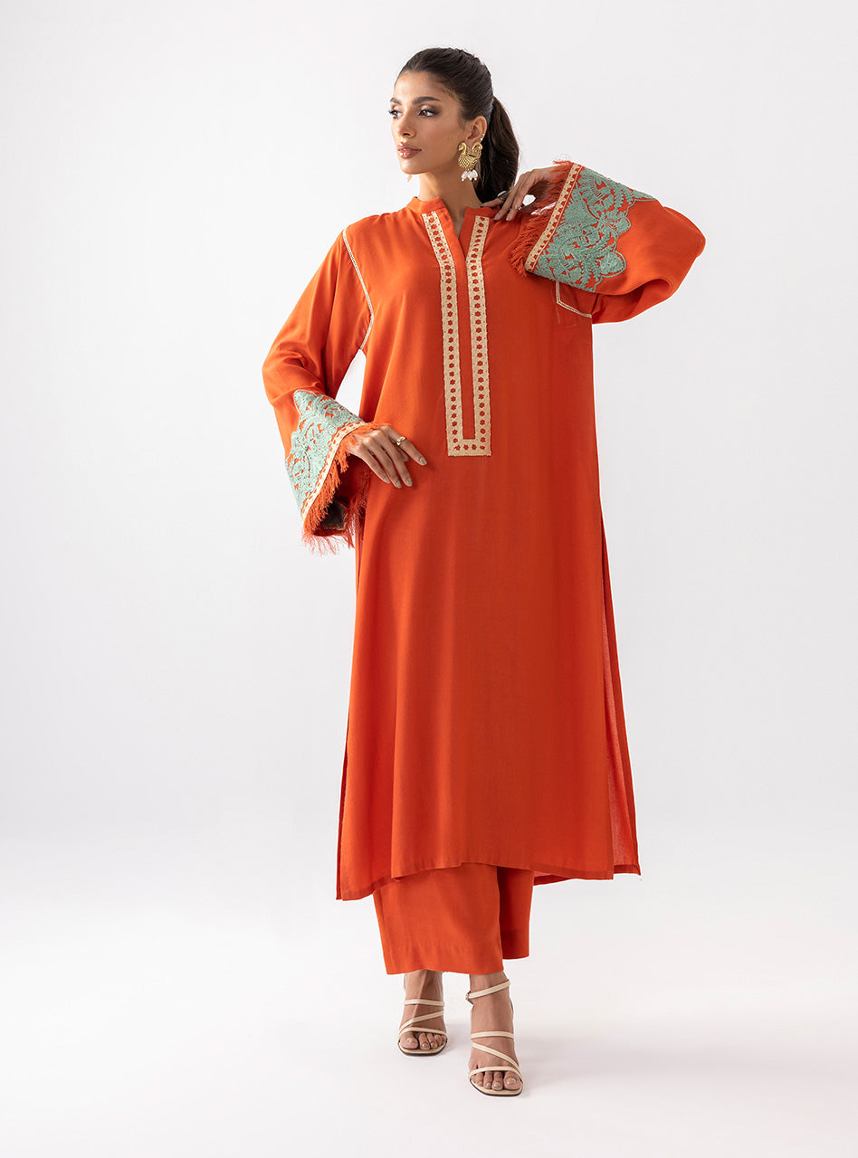 Zainab Chottani | Aara Casual Pret | Pumpkin Opal - House Of Anaya