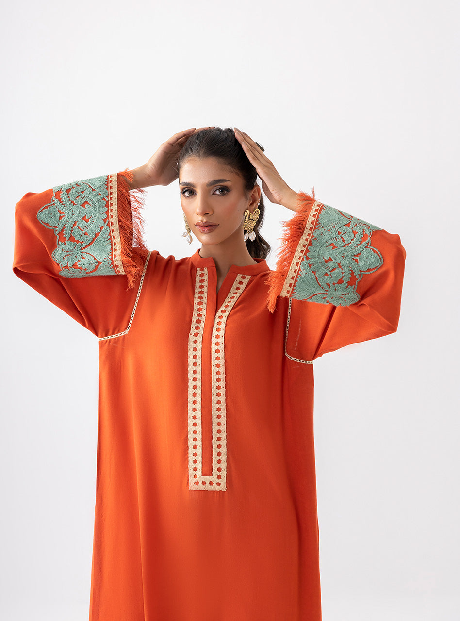 Zainab Chottani | Aara Casual Pret | Pumpkin Opal - House Of Anaya