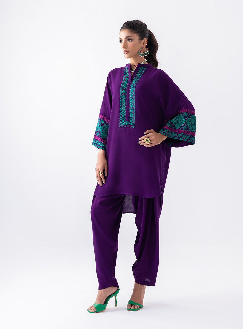 Zainab Chottani | Aara Casual Pret |  Blushing Plum - House Of Anaya