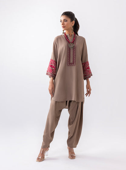 Zainab Chottani | Aara Casual Pret |  Sandy Beige - House Of Anaya