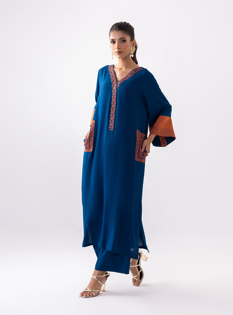 Zainab Chottani | Aara Casual Pret |  Electric Sapphire