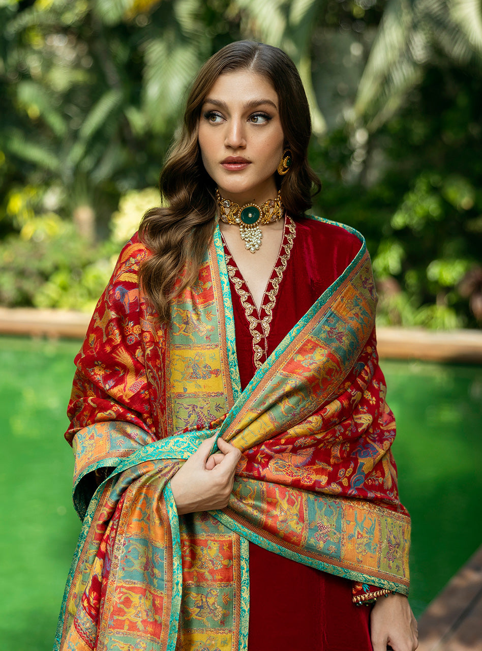 Zainab Chottani | Makhmal Luxe Pret | Ghermez - House Of Anaya