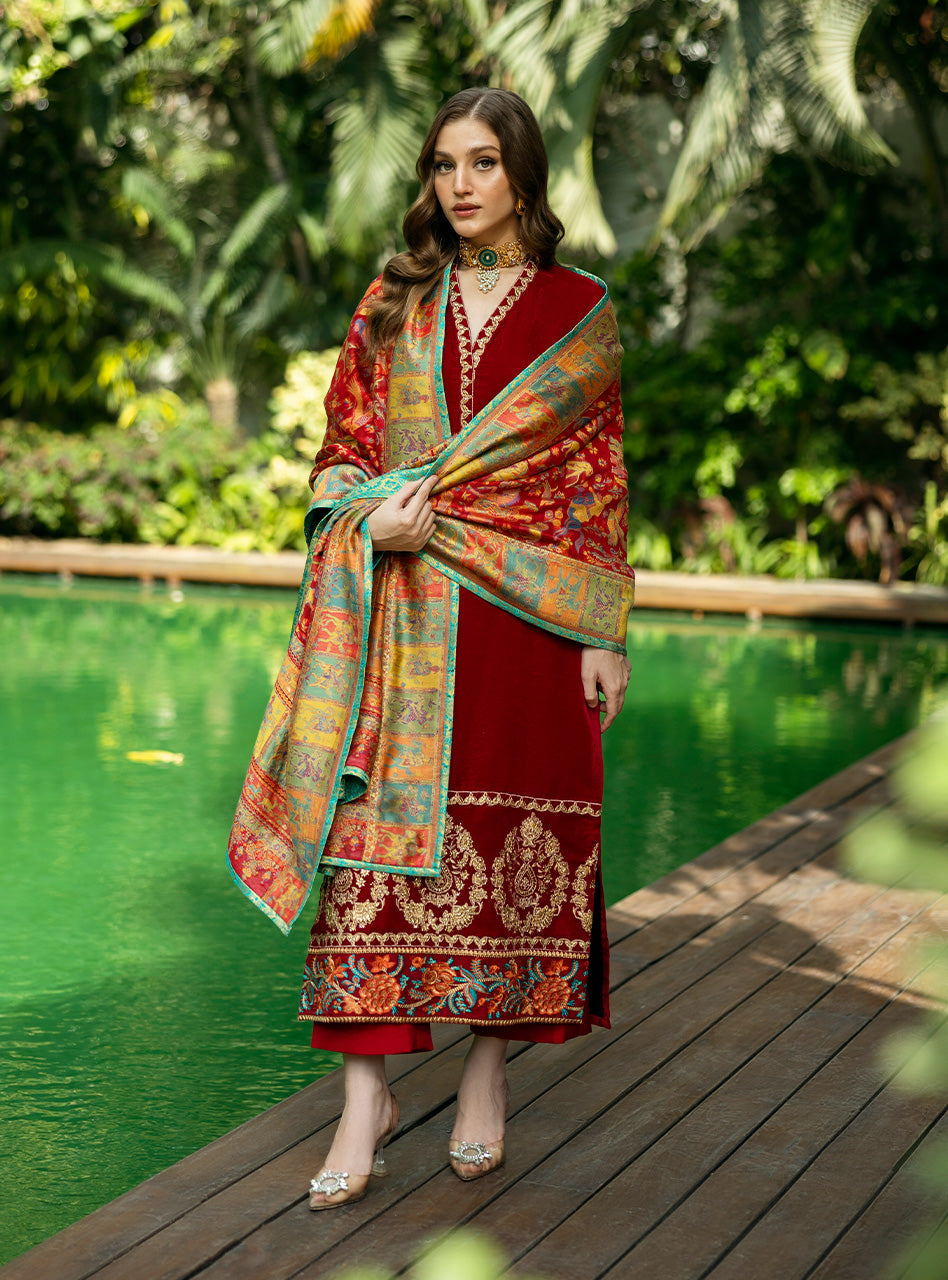 Zainab Chottani | Makhmal Luxe Pret | Ghermez - House Of Anaya