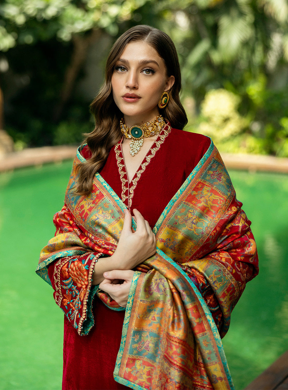 Zainab Chottani | Makhmal Luxe Pret | Ghermez - House Of Anaya