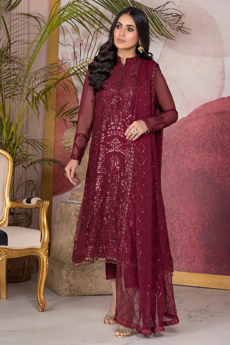 Zarif | Afreen Formals | ZA 04 MULBERRY - House Of Anaya