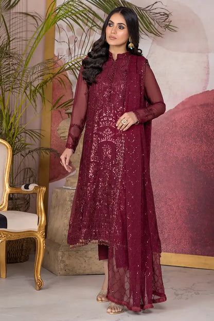 Zarif | Afreen Formals | ZA 04 MULBERRY - House Of Anaya