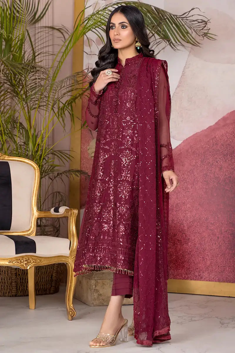 Zarif | Afreen Formals | ZA 04 MULBERRY - House Of Anaya