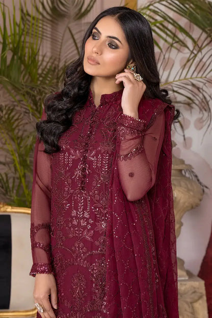 Zarif | Afreen Formals | ZA 04 MULBERRY - House Of Anaya