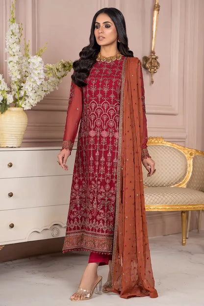 Zarif | Afreen Formals | ZA 08 GARNET - House Of Anaya
