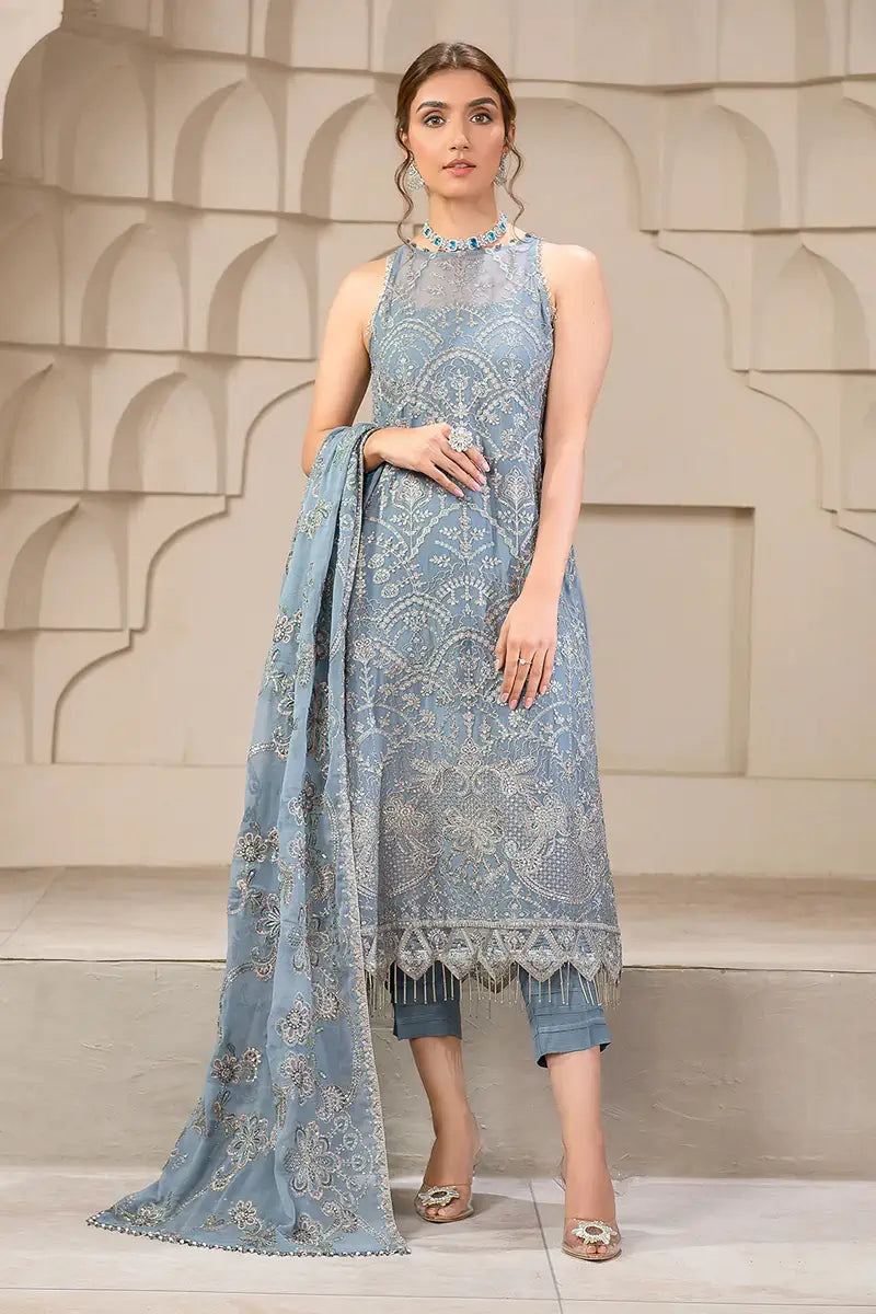 Zarif | Falak Formals | ZF 05 BLUE BELL - House Of Anaya