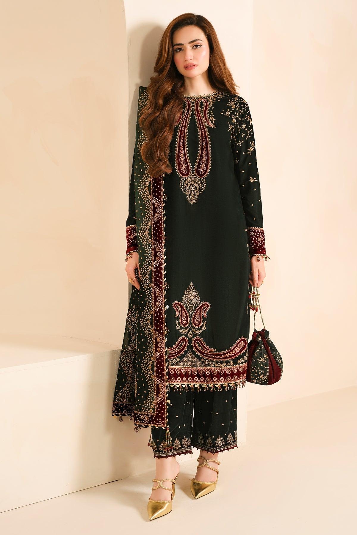 JAZMIN__Embroidered Velvet Formal VF-2034 - House Of Anaya