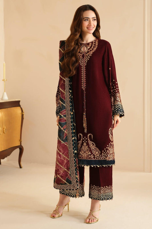 JAZMIN__Embroidered Velvet Formal VF-2038 - House Of Anaya