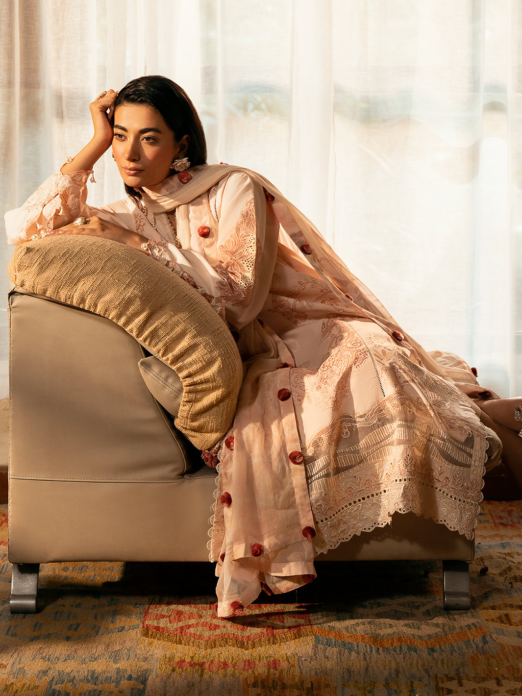 Izel | Dastak Luxury Lawn | AARZOO - House Of Anaya