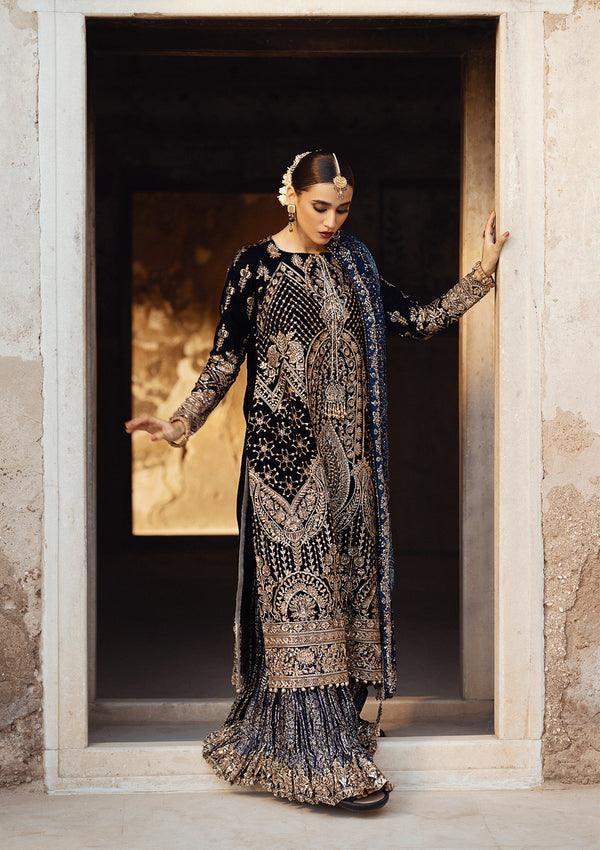 Aik Atelier | Dastoor Velvet 24 | DASTOOR - LOOK 07 - House Of Anaya