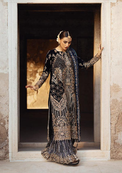 Aik Atelier | Dastoor Velvet 24 | DASTOOR - LOOK 07 - House Of Anaya