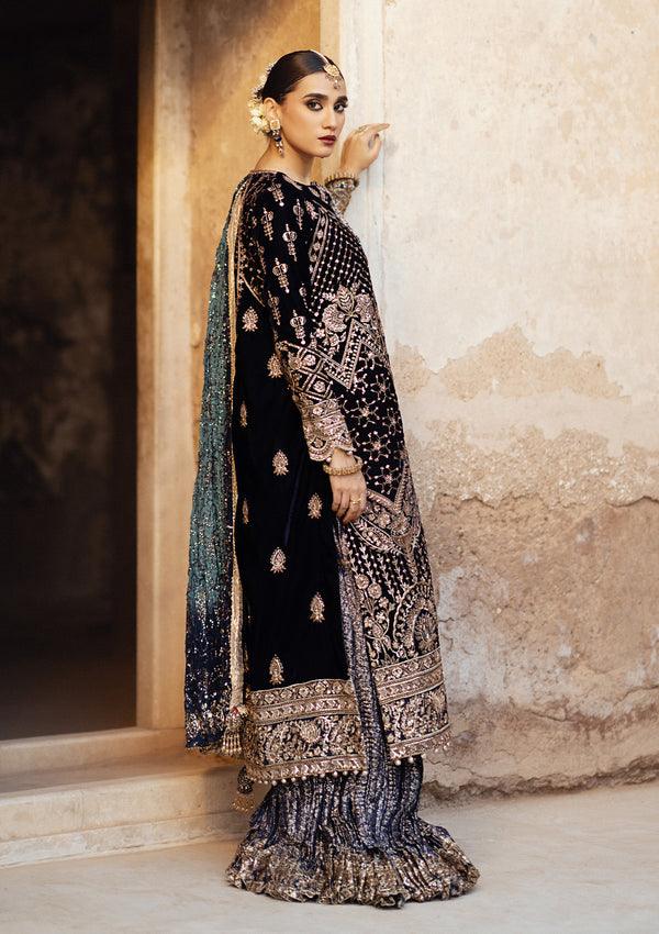 Aik Atelier | Dastoor Velvet 24 | DASTOOR - LOOK 07 - House Of Anaya