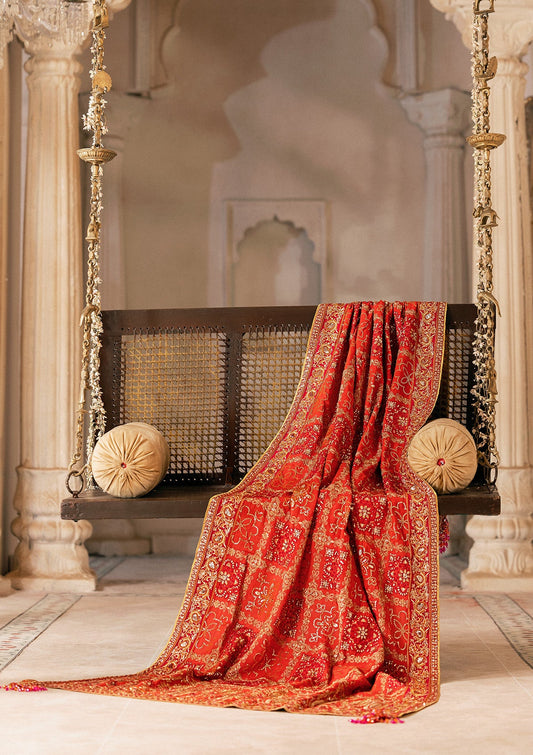 WEDDING FESTIVE ’26 VOL. 1 - CORAL MEDIUM SILK SHAWL