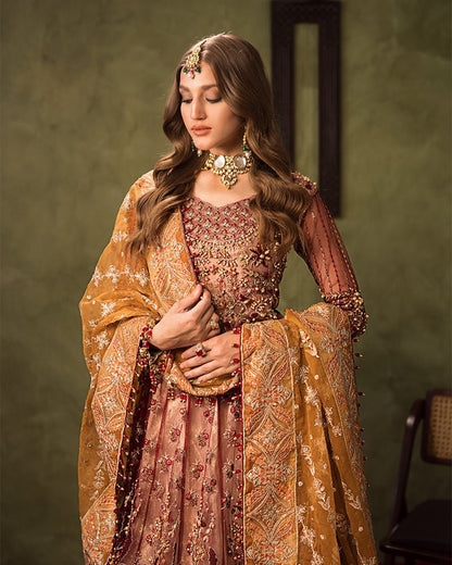 Ain | Aroosh Luxury Formals 24 | AR-90 MAH-E-ROOH (Maroon)