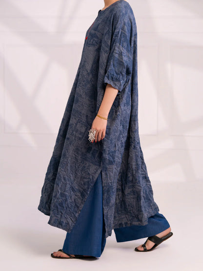 Almirah | Tale of heritage | Blue Denim Kurti - AL-LK-1077