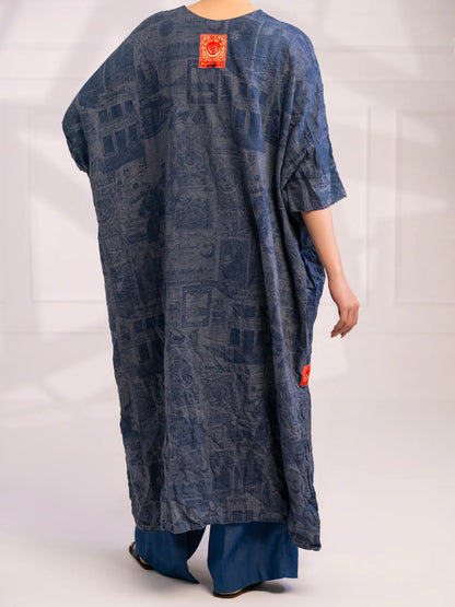 Almirah | Tale of heritage | Blue Denim Kurti - AL-LK-1077