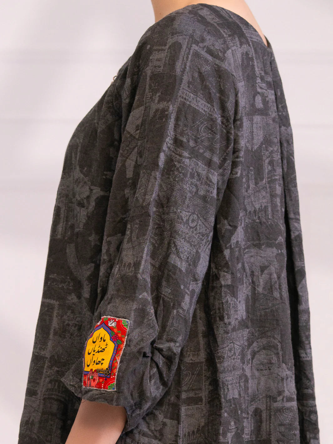 Almirah | Tale of heritage | Charcoal Denim Kurti - AL-LK-1078