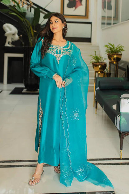 Jeem | Luxury Pret | ANNA TEAL - House Of Anaya