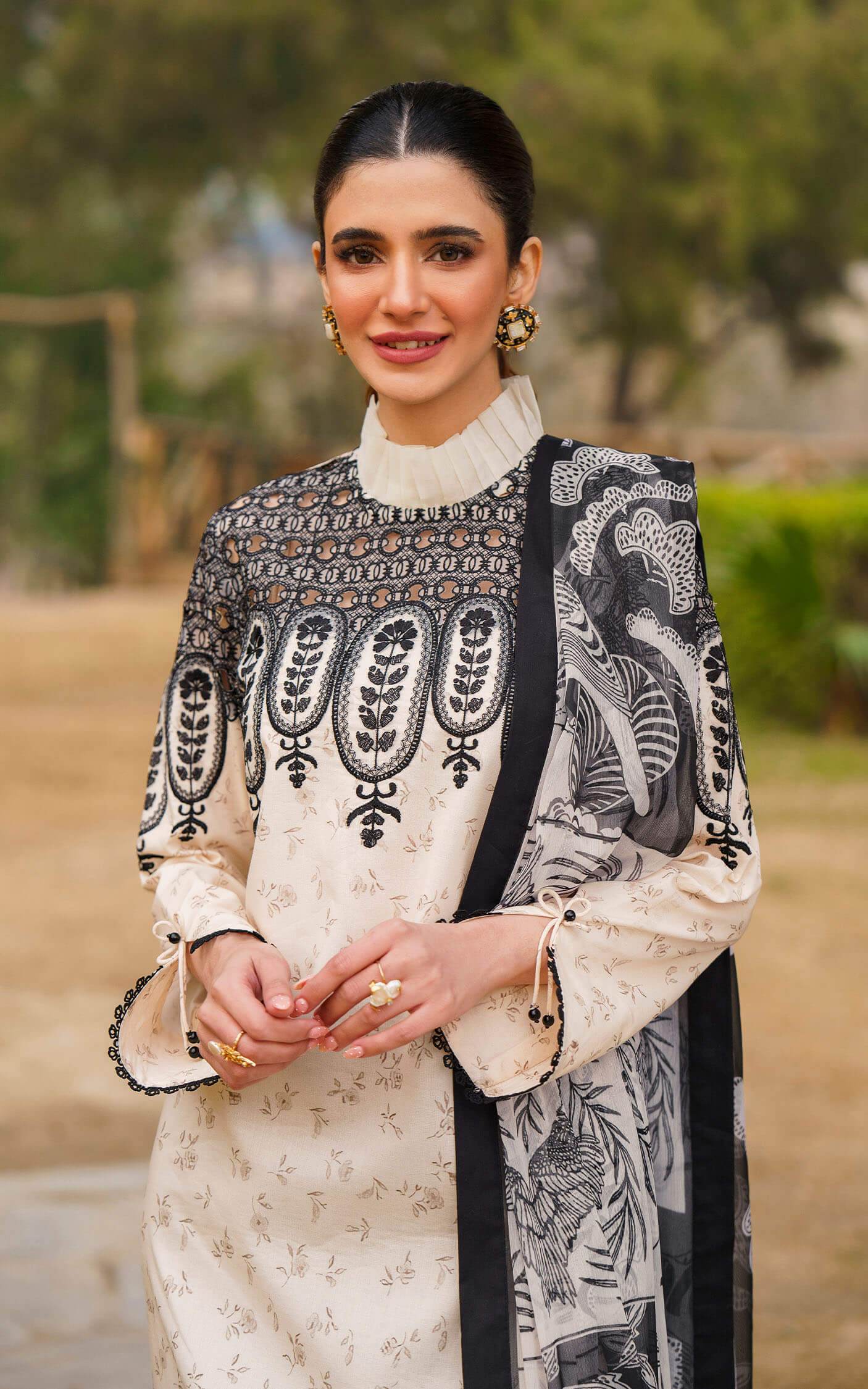 Asifa and Nabeel | Meraki Summer 24 | SNOWDROP-U141M002 - House Of Anaya