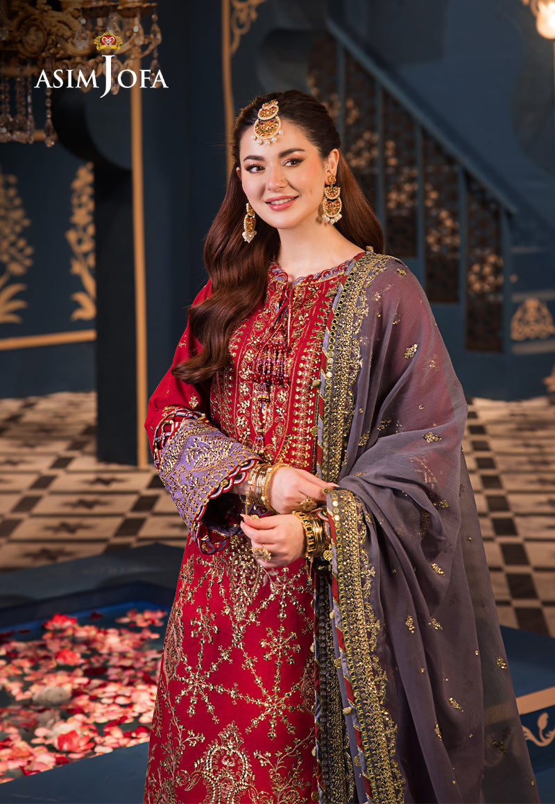 Asim Jofa | Fasana e Ishq Eid Luxury Lawn | AJFI-27 - House Of Anaya