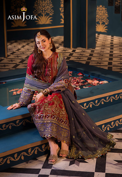 Asim Jofa | Fasana e Ishq Eid Luxury Lawn | AJFI-27 - House Of Anaya