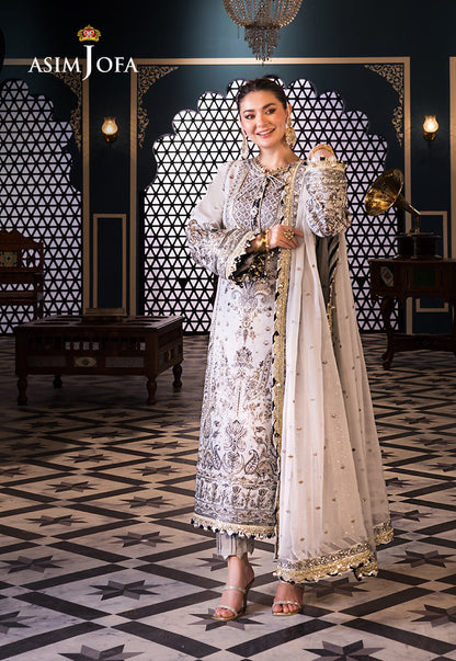 Asim Jofa | Fasana e Ishq Eid Luxury Lawn | AJFI-28 - House Of Anaya
