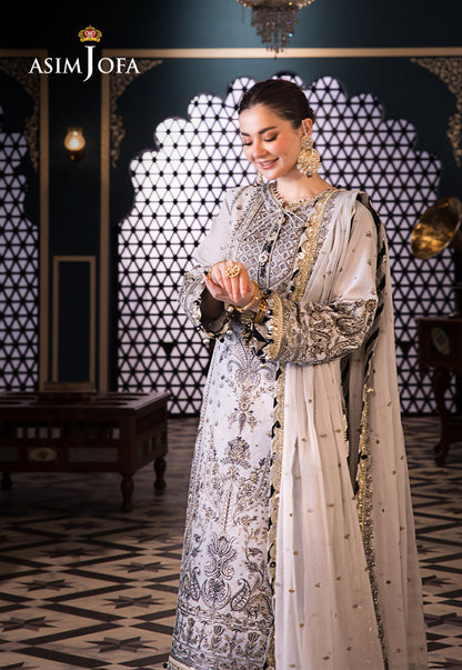 Asim Jofa | Fasana e Ishq Eid Luxury Lawn | AJFI-28 - House Of Anaya