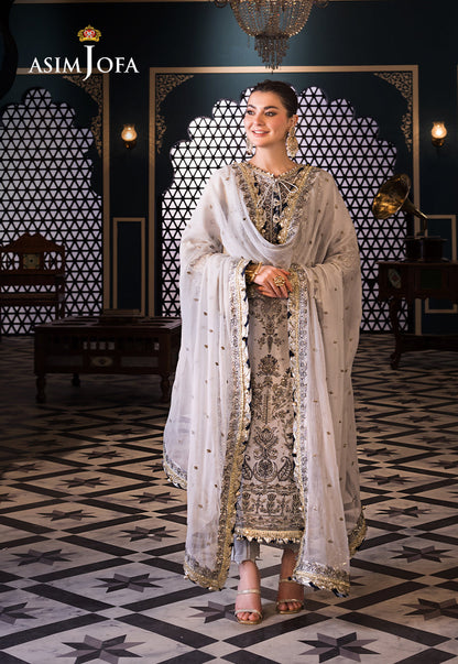 Asim Jofa | Fasana e Ishq Eid Luxury Lawn | AJFI-28 - House Of Anaya