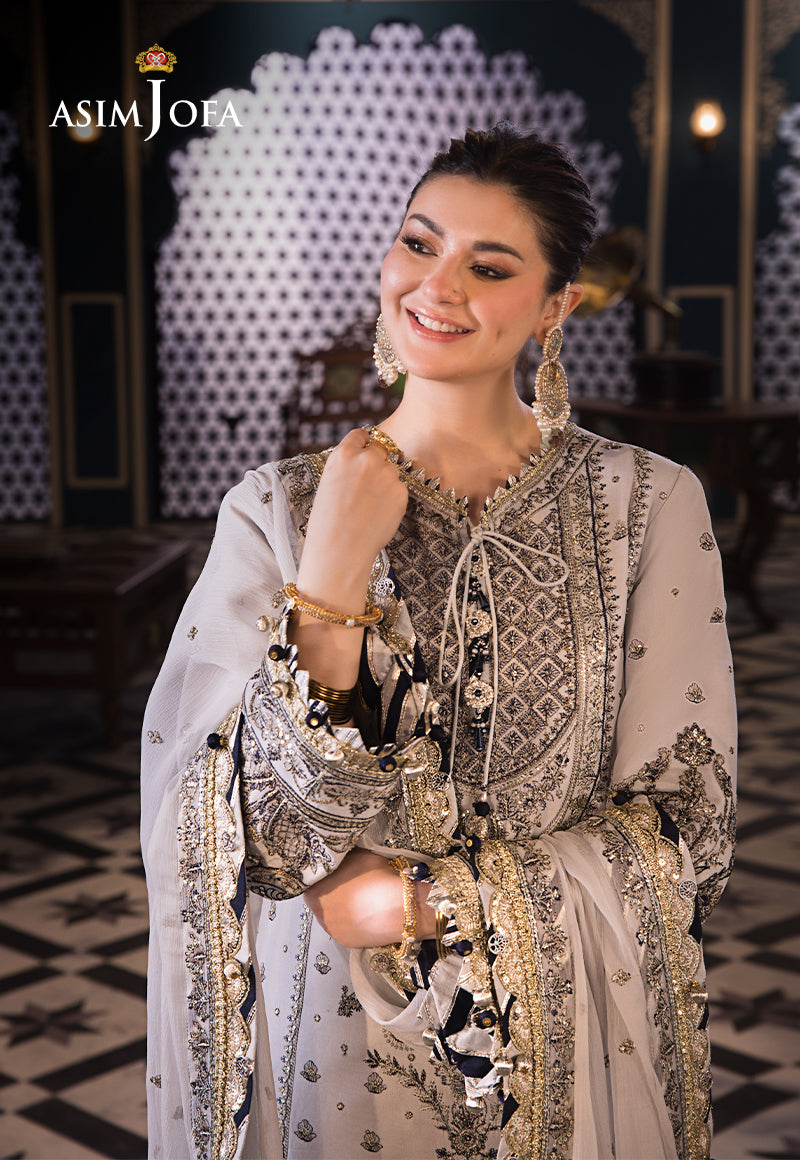Asim Jofa | Fasana e Ishq Eid Luxury Lawn | AJFI-28 - House Of Anaya