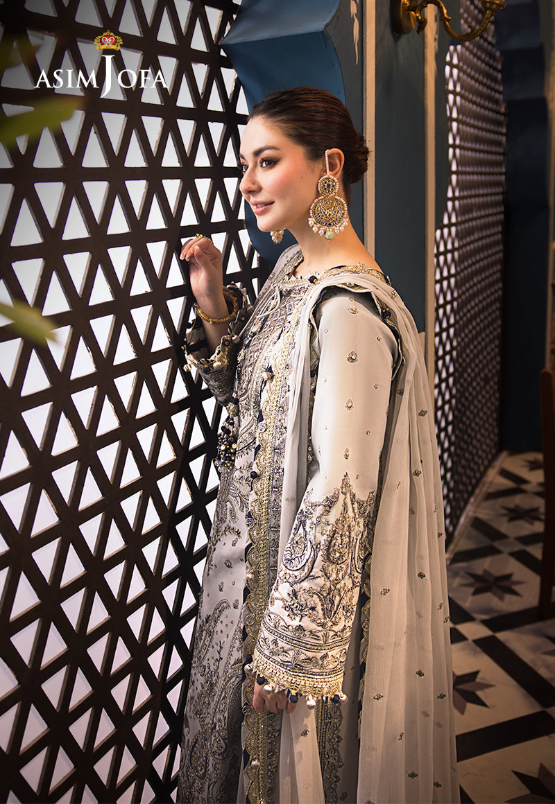 Asim Jofa | Fasana e Ishq Eid Luxury Lawn | AJFI-28 - House Of Anaya